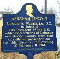 Abraham Lincoln Historical Marker in Lebanon