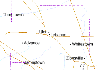 Map of Boone County